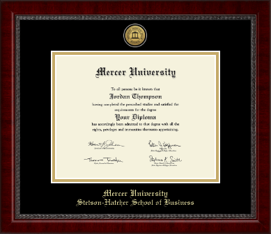 Mercer University diploma frame - Gold Engraved Medallion Diploma Frame in Sutton