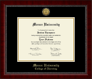 Mercer University diploma frame - Gold Engraved Medallion Diploma Frame in Sutton