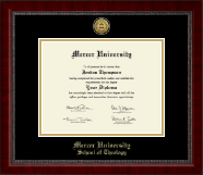 Mercer University diploma frame - Gold Engraved Medallion Diploma Frame in Sutton