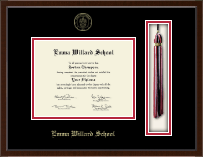 Emma Willard School Tassel Edition Diploma Frame in Delta