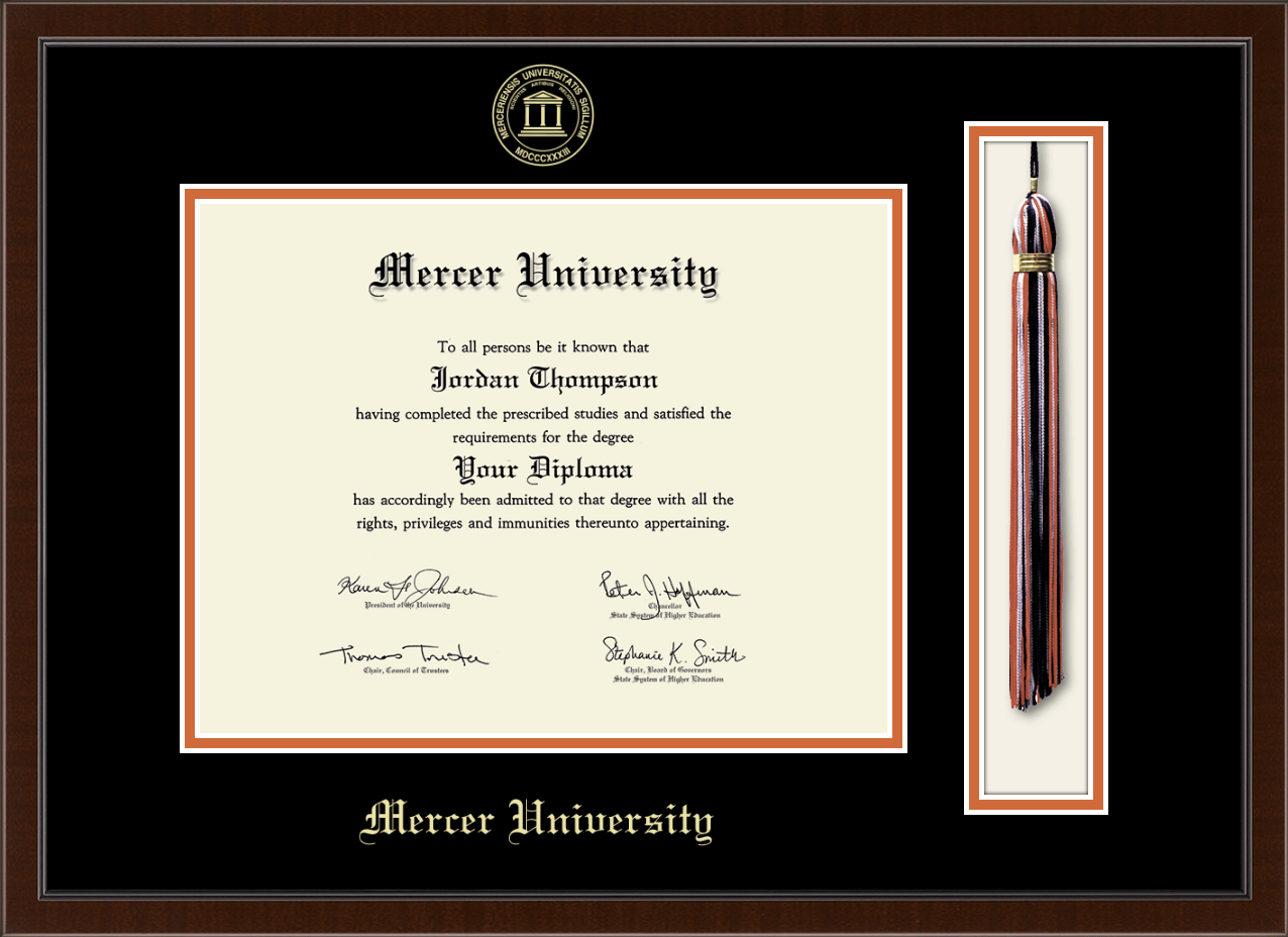 Mercer University Tassel Edition Diploma Frame In Delta Item 320586 From Mercer University Bookstore Macon Campus