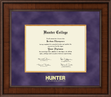 Hunter College diploma frame - Presidential Edition Diploma Frame in Madison