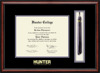 Hunter College diploma frame - Tassel & Cord Diploma Frame in Southport