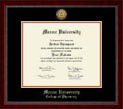 Mercer University Gold Engraved Medallion Diploma Frame in Sutton