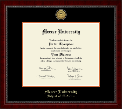 Mercer University diploma frame - Gold Engraved Medallion Diploma Frame in Sutton