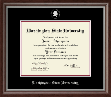Washington State University diploma frame - Silver Embossed Diploma Frame in Devonshire