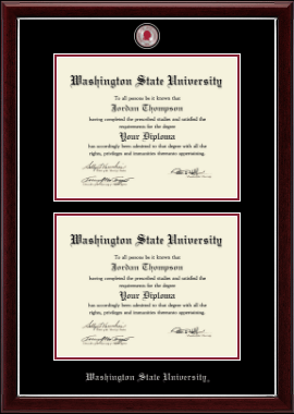 Washington State University diploma frame - Masterpiece Medallion Double Diploma Frame in Gallery Silver