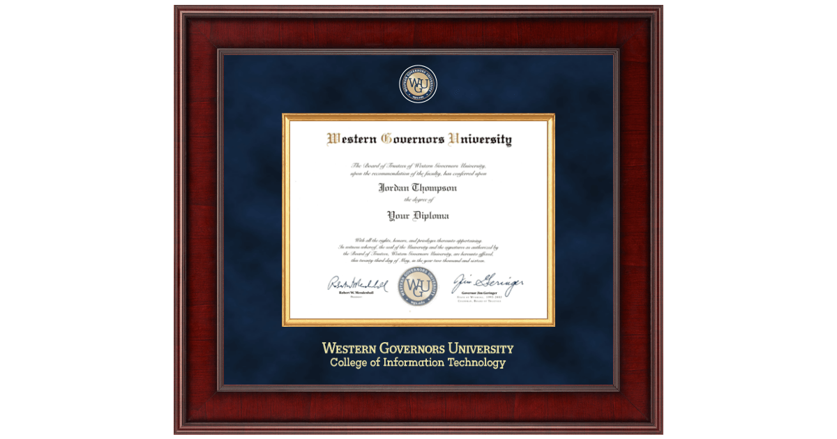 WGU College of Information Technology Diploma Frames