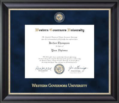 Western Governors University diploma frame - Regal Edition Diploma Frame in Noir