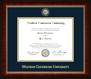 Western Governors University Masterpiece Medallion Diploma Frame in Murano