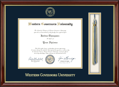 Western Governors University diploma frame - Tassel & Cord Diploma Frame in Southport Gold