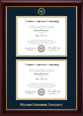 Western Governors University Double Diploma Frame in Gallery