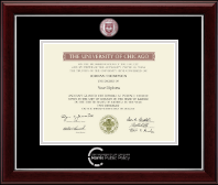 University of Chicago Masterpiece Medallion Diploma Frame in Gallery Silver