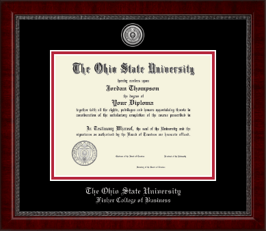 The Ohio State University diploma frame - Silver Engraved Medallion Diploma Frame in Sutton