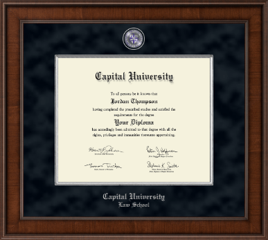 Capital University Law School diploma frame - Presidential Masterpiece Diploma Frame in Madison