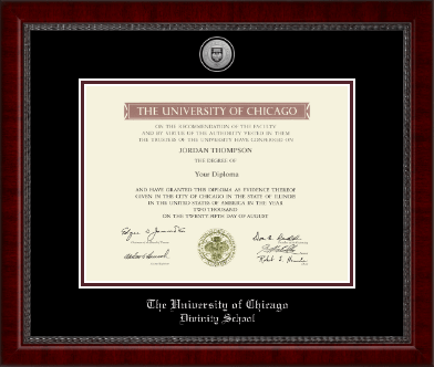 University of Chicago diploma frame - Silver Engraved Medallion Diploma Frame in Sutton