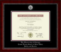 University of Chicago diploma frame - Silver Engraved Medallion Diploma Frame in Sutton