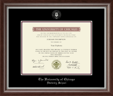 University of Chicago diploma frame - Silver Embossed Diploma Frame in Devonshire