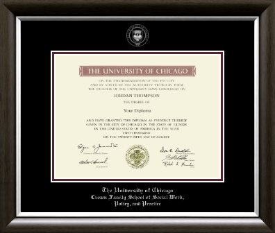 University of Chicago diploma frame - Silver Embossed Diploma Frame in Devonshire