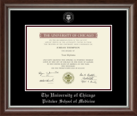 University of Chicago diploma frame - Silver Embossed Diploma Frame in Devonshire