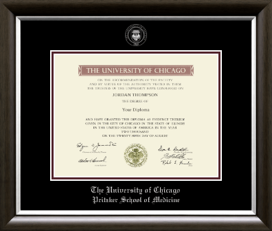 University of Chicago diploma frame - Silver Embossed Diploma Frame in Devonshire