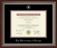 University of Chicago Silver Embossed Diploma Frame in Devonshire