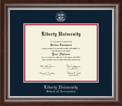 Liberty University diploma frame - Silver Embossed Diploma Frame in Devonshire