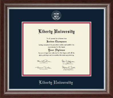 Liberty University diploma frame - Silver Embossed Diploma Frame in Devonshire