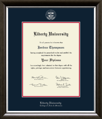 Liberty University diploma frame - Silver Embossed Diploma Frame in Devonshire