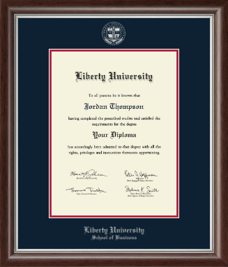 Liberty University diploma frame - Silver Embossed Diploma Frame in Devonshire