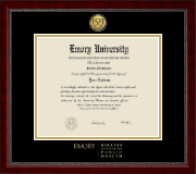 Emory University  Gold Engraved Medallion Diploma Frame in Sutton
