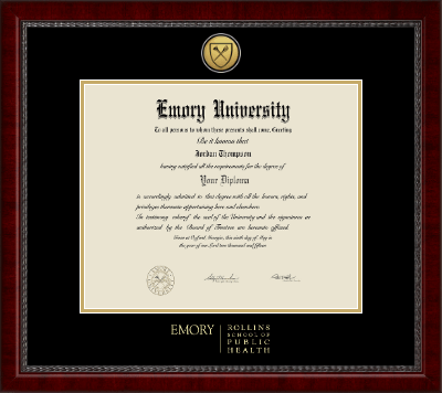 Emory University diploma frame - Gold Engraved Medallion Diploma Frame in Sutton