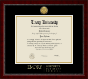 Emory University  Gold Engraved Medallion Diploma Frame in Sutton