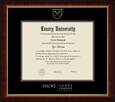 Emory University diploma frame - Gold Embossed Diploma Frame in Murano