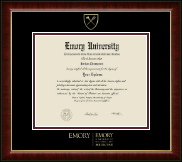 Emory University  Gold Embossed Diploma Frame in Murano