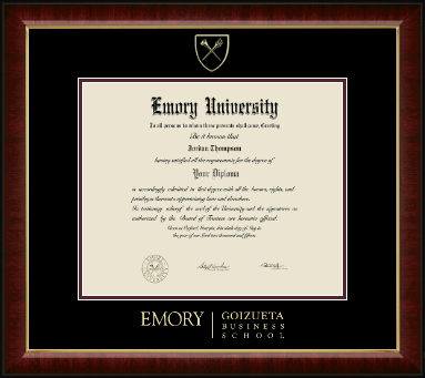 Emory University diploma frame - Gold Embossed Diploma Frame in Murano