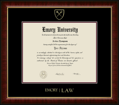 Emory University diploma frame - Gold Embossed Diploma Frame in Murano