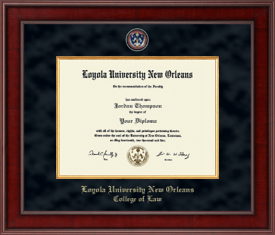 Loyola University New Orleans diploma frame - Presidential Masterpiece Diploma Frame in Jefferson