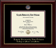 Loyola University New Orleans Masterpiece Medallion Diploma Frame in Gallery