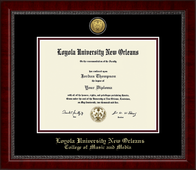 Loyola University New Orleans diploma frame - Gold Engraved Medallion Diploma Frame in Sutton