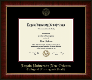 Loyola University New Orleans diploma frame - Gold Embossed Diploma Frame in Murano