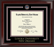 Loyola University New Orleans Showcase Edition Diploma Frame in Encore