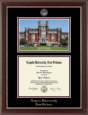 Loyola University New Orleans diploma frame - Campus Scene Masterpiece Diploma Frame in Chateau