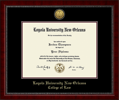 Loyola University New Orleans diploma frame - Gold Engraved Medallion Diploma Frame in Sutton