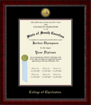 College of Charleston diploma frame - Gold Engraved Medallion Diploma Frame in Sutton