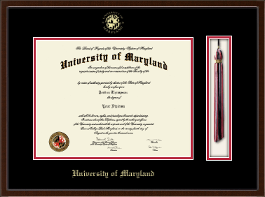 University of Maryland, College Park diploma frame - Tassel & Cord Diploma Frame in Delta
