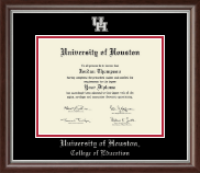 University of Houston diploma frame - Silver Embossed Diploma Frame in Devonshire