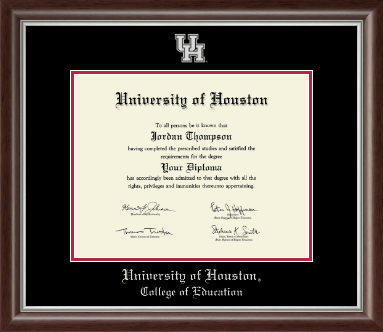 University of Houston diploma frame - Silver Embossed Diploma Frame in Devonshire