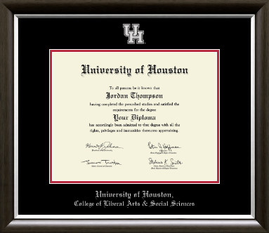 University of Houston diploma frame - Silver Embossed Diploma Frame in Devonshire