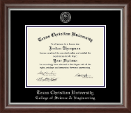 Texas Christian University diploma frame - Silver Embossed Diploma Frame in Devonshire